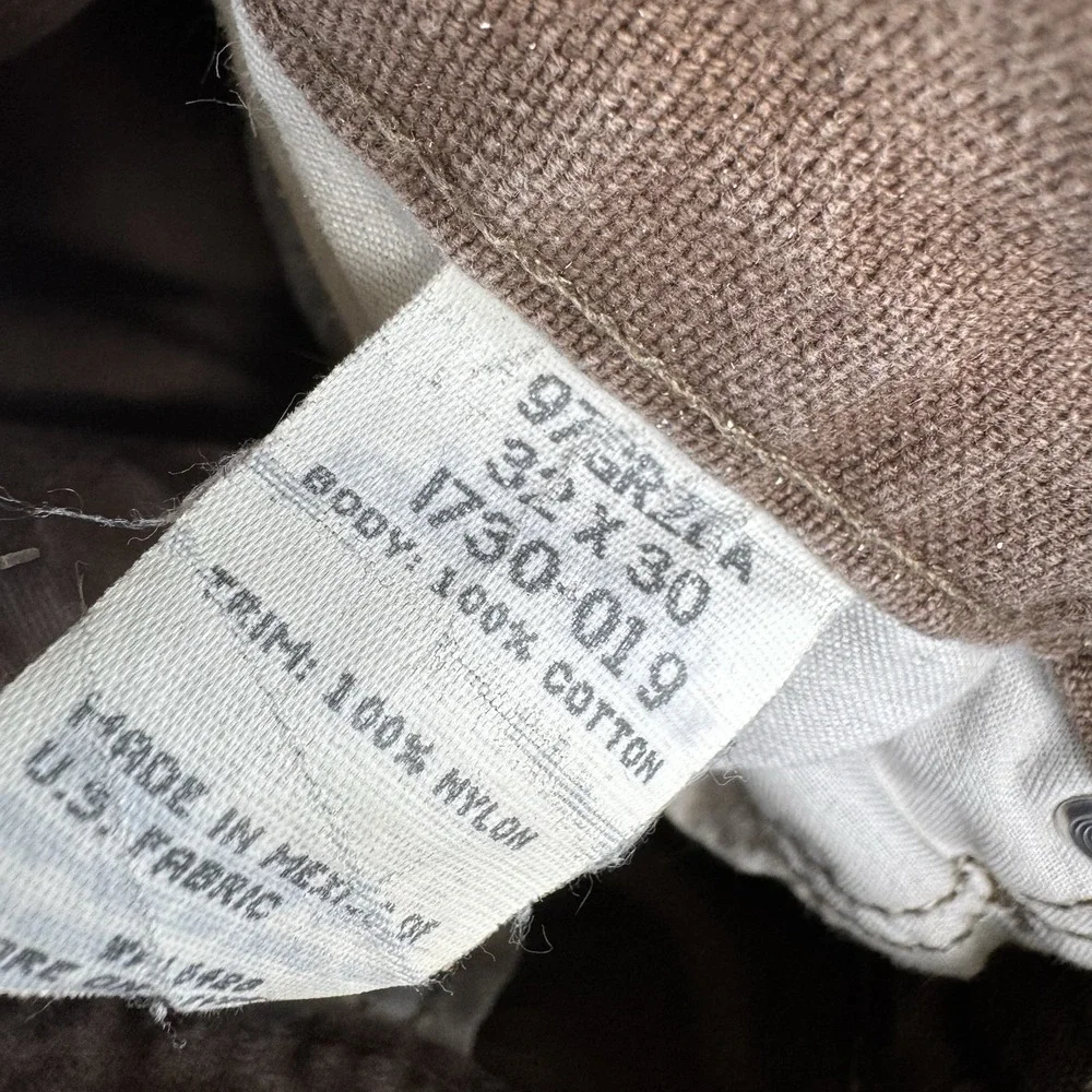 Vtg Wrangler Pro Gear Brush Pants Mens 32x30 Brown Upland Hunting Canvas Guard